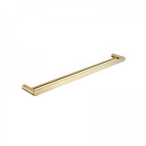 SS Round Brushed Gold 805 Double Towel Rail